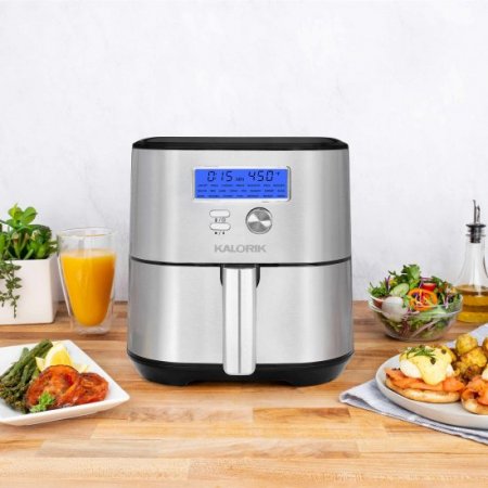 Kalorik MAXX Plus 7QT Digital Air Fryer 22 Presets FT 50876 SS