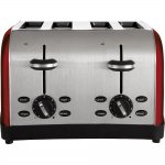 Oster 4-Slice Toaster, Red Metallic