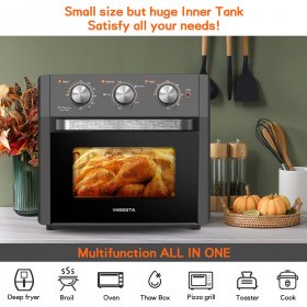 20 Quart Air Fryer Oven, 5-in-1 Airfryer Toaster Oven Combo, 1300W Large Air Fryers, Convection Toaster Oven with Rotisserie Dehydrator