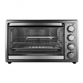 Black & Decker TO4314SSD Rotisserie Convection Countertop Toaster Oven, Silver