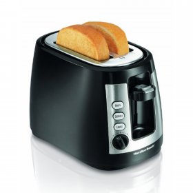 Hamilton Beach 2 Slice Extra Wide Slot Toaster with Keep Warm & Bagel Settings, Shade Selector, Toast Boost, Auto-Shutoff and Cancel Button, Black (22810)