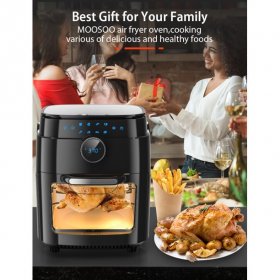 Rozmoz Air Fryer, 12.7 Quart, 8-in-1 Electric Hot Air Fryers Oven Oilless Cooker with Digital LCD Screen