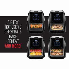 Chefman Digital Air Fryer+ Rotisserie, Dehydrator, Oven, Black, 6.3 Quart