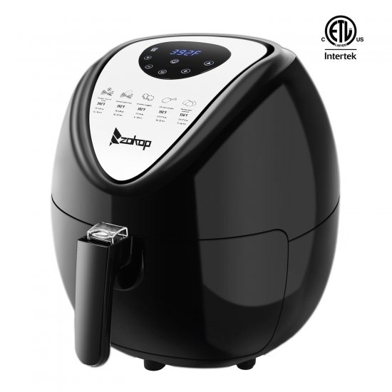 ZOKOP 6.87QT Computer Capacity Digital Air Fryer W/ LCD Screen and Non-Stick Coating