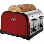 Oster 4-Slice Toaster, Red Metallic