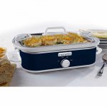 Crock-Pot SCCPCCM350-BL Manual Slow Cooker, Navy Blue