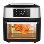 ZOKOP 1800W 16.9Quart Programmable Electric Air Fryer Oven 8 in 1 Cooking Features w/Digital Touch Panel, Black