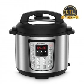 Rozmoz 6.2 Quart Instant Pot, 14-in-1 Electric Pressure Cooker, One-Touch Electric Pressure Pot with Digital Touchscreen