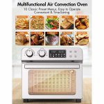 MOOSOO 10-in-1 Air Fryer Oven 24 Qt 1700W 100 Recipes Works Genuine Oil-Less ETL