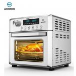 MOOSOO 19Qt Air Fryer Oven for Large Family, 8-in-1 Combo Convection Roaster with LED Display Convection Oven / Turbo Oven