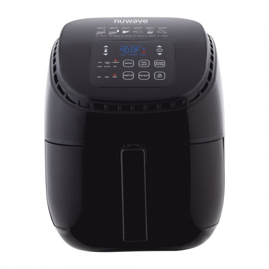 Nuwave Brio 3-Quart Digital Air Fryer includes Nuwave Cooking Club App and one-touch digital controls