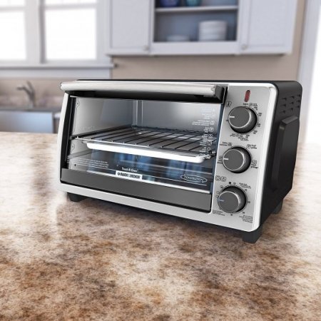 BLACK+DECKER 6-Slice Toaster Oven, Black, TO1950SBD