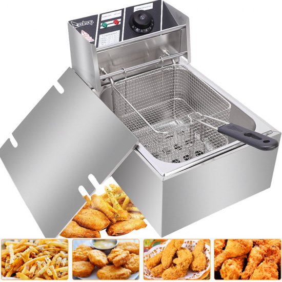 Zimtown 6L 2500W Electric Deep Fryer Commercial Tabletop Restaurant Frying Basket