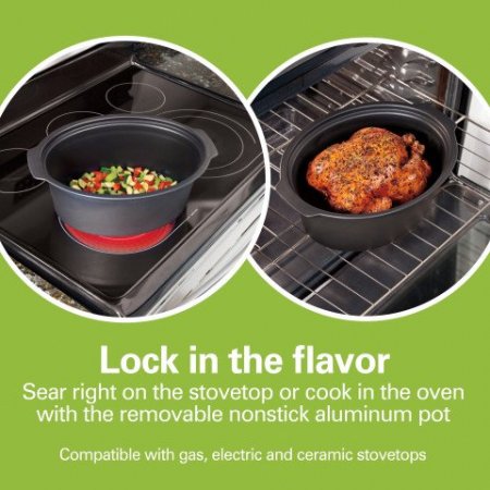 Hamilton Beach 6-Quart Stovetop Sear & Cook Slow Cooker 33662