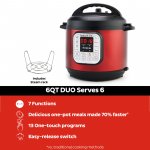 Duo 6 Quart Multi-Cooker: Red Stainless Steel