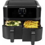 Chefman TurboFry Touch Dual Air Fryer, Maximize The Healthiest Meals With Double Basket Capacity, One-Touch Digital Controls And Shake Reminder For The Perfect Crispy And Low-Calorie Finish