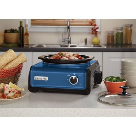 Crock-Pot SCCPMD2-BL Hook Up Connectable Entertaining System 2-Qt Metallic Blue