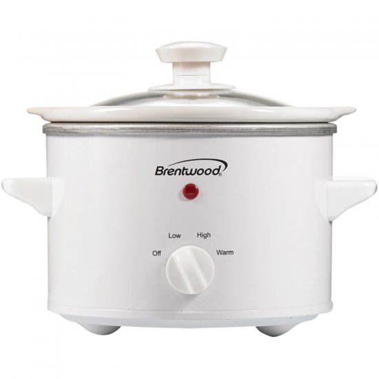 Brentwood SC-115W 1.5 Qt Slow Cooker, White