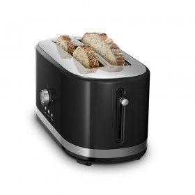 KitchenAid KMT4116OB 4 Slice Long Slot Toaster with High Lift Lever Onyx Black