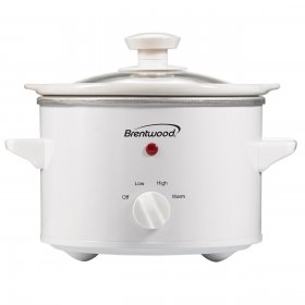 Brentwood SC-115W 1.5 Qt Slow Cooker, White