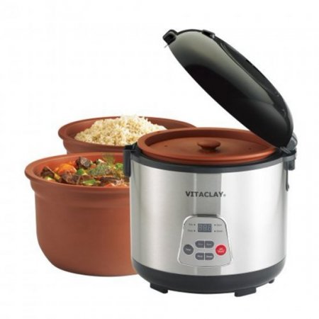 High-Fired VitaClay 2-in-1 Rice N Slow Cooker in Clay Pot