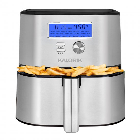 Kalorik MAXX Plus 7QT Digital Air Fryer 22 Presets FT 50876 SS