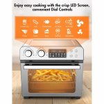 Moosoo 24.3Qt Air Fryer Oven, Air Fryer with Touchscreen Control, Safe Stainless Steel, Air Fryer Cookbook & 6 Accessories