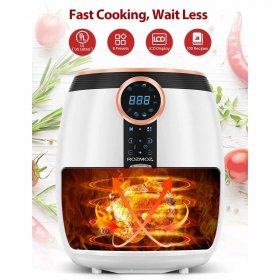 Rozmoz Air Fryer, 5.2QT Air Fryer Oven, 8-in-1 Electric Hot Air Fryers Oven Oilless Cooker with Digital LCD Screen, Temp/Time Control, Auto Shutoff & Overheat Protection, Nonstick Basket, 1500W