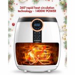 Rozmoz 8-in-1 Air Fryer, 5.2 Quart Electric Oil-less Air Fryer Oven Cooker with Digital LCD Screen, Air Fryer Cookbook