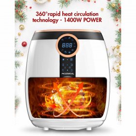 Rozmoz 8-in-1 Air Fryer, 5.2 Quart Electric Oil-less Air Fryer Oven Cooker with Digital LCD Screen, Air Fryer Cookbook