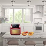 16.91-Quart Kitchen Air Fryer Oil-Free, Electric Air Fryer with LED Digital, 1800W Air Fryers Oven w/Dehydrator & Rotisserie, 8 Accessories, Upgraded Touch Screen, for Cook, Fry, Grill, Bake, S9476