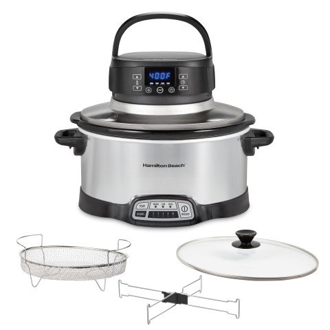 Hamilton Beach 2-in-1 Air Fry Slow Cooker, 6 Quart Capacity, 33061