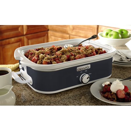 Crock-Pot 3.5-Quart Casserole Crock Manual Slow Cooker, Charcoal