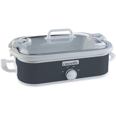 Crock-Pot 3.5-Quart Casserole Crock Manual Slow Cooker, Charcoal