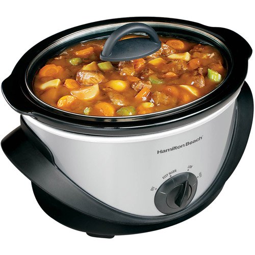 Hamilton Beach 4 Quart Kitchen Counter-Top Oval Slow Cooker | Model# 33141